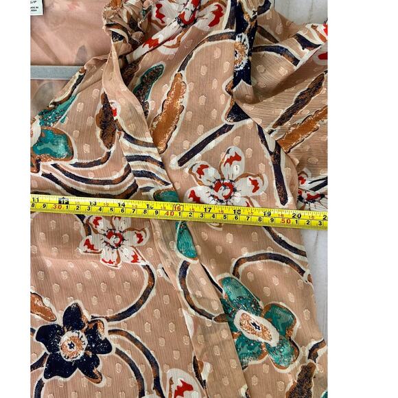 Joie Women's Delicate Blouse - Floral Print, Tie Neck, Size Small - Picture 8 of 11